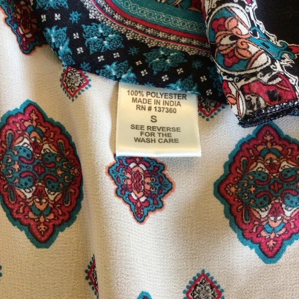NWOT Live 4 Truth Short Sleeve Semi-Sheer Swimsuit Coverup Kimono Size Small